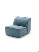 Single-seat element without armrests, ideal for composing your sofa as you please by adding a seat