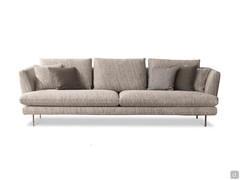 Sofa Lars by Bonaldo in the version with high metal feet and linear configuration