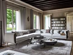 Corner composition of the sofa Saddle by Bonaldo, with contrasting perimeter inserts