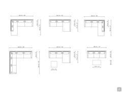 Examples of compositions that can be created by combining the various elements of the Skid sofa