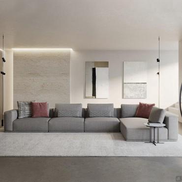 Paros sectional sofa with platform