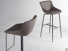 Stool Artika Too with upholstered monocoque seat and back covered in fabric, leatherette or leather