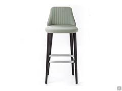 Neva upholstered stool cm 43 d.47 h.98,5, with cm 75 seat height