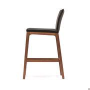 Arcadia stool by Cattelan with 973 black leather cover 