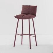 Kitchen stool with soft upholstery - Pil Too by Bonaldo