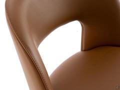 Detail of the back of the Vence stool in Lord 9110 leather