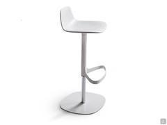 Adjustable and swivel stool Bonnie white lacquered