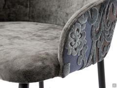 Close up of the Oliver Unito and Oliver Damascato velvet upholstery