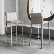 Isabel modern stool with upholstered backrest by Cattelan