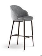 Upholstered stool My Way Too by Bonaldo, in the version with fixed metal frame and fabric upholstery