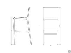 Stool Leaf - Dimensional Diagrams