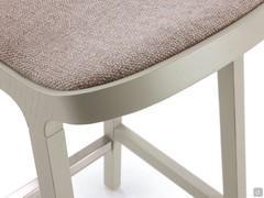 Bryanna backless high stool with square wooden legs