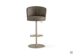 Piper high back swivel bar stool adjustable in height with the practical lever under the seat