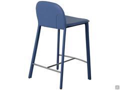 Makalu belting leather bar stool with footrest