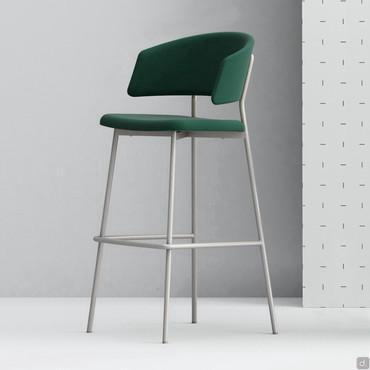 Darcey kitchen stool with backrest