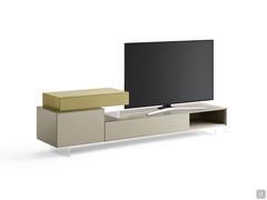 Furniture for TV over 50 inches California Slide with drawers, drop down doors and open compartment