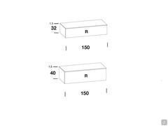 Fly TV stand - single flap models width cm 150