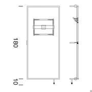 Technical scheme of Rimpiattino corner TV stand with coat hooks