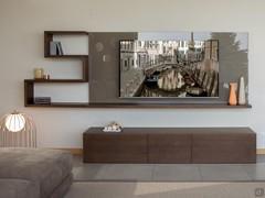 Show coloured glass TV panel version with frame for 65'' TVs