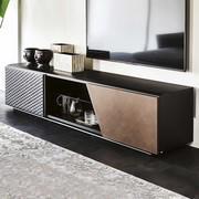 Aston TV cabinet with leather door by Cattelan