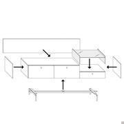 TV stand with metal feet Kaen - elements