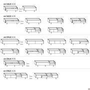 TV stand with metal feet Kaen - Model and Measurements 