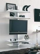 Swiveling TV stand Kino wall-mounted, available in different designs and colors