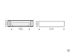 TV stand cabinet with drawer Award by Cattelan - dimensional diagram