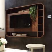 Vanity wooden TV stand with bookcase - available in several finishes