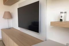 TV holder panel with Plan grommets - customer photo