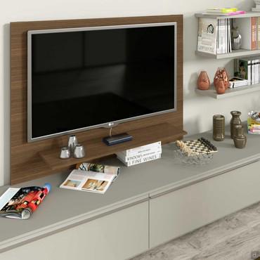 TV stand panel with grommets Plan complete with optional matching shelf