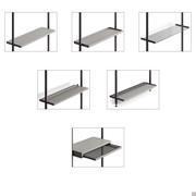 Linear shelf, shoe rack and pull-out trouser rack - Models