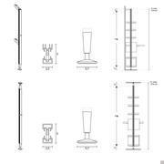 Betis wardrobe - specific measurements for the wall-mounted / ceiling-mounted uprights