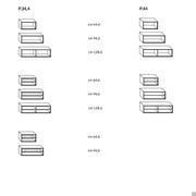 Betis wardrobe - Models and measurements of the open storage compartments