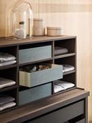 Shirt cubbies with pull-out containers