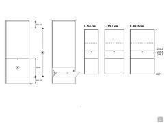 Bliss Player walk-in wardrobe - Optional drop-down flap for the linear panel