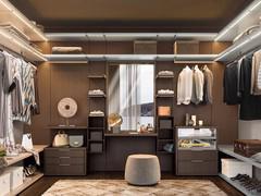 There is a wide range of accessories available for the Bliss Player walk-in wardrobe (set of drawers not available for the cm d.46,3 model)