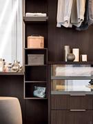 Open wall unit with 3 compartments in Bruno oak melamine