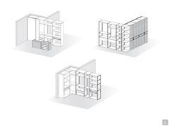 Example of layout - see through double-sided walk-in closet