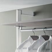 Floor/wall upright and shelf with hanger bar