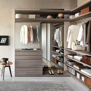 Modular wooden walk-in closet Joyce Pacific 255,6 cm height