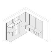 Space-saving Joyce Pacific walk-in wardrobe - Components overview