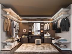 Bliss Player bespoke walk-in wardrobe with wall panelling