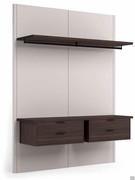 Horizon Lounge walk-in wardrobe - lacquered back panels and accessories in DC Dark melamine