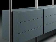 3-drawer matte lacquered chest of drawers