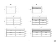 Bliss drawer island - size single and double versions - inside height of drawers