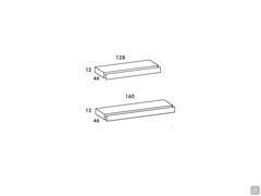 Royal wall-mounted desk with built-in drawer - Measurements