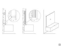 Royal 02 wall system - perimeter frame behind the wall panelling