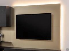 Royal wooden wall panelling for TV with LED back lighting