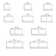 Plan shelf with backrest measurements